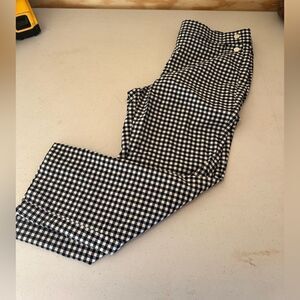 Rafaella Black and White Checkered Pants